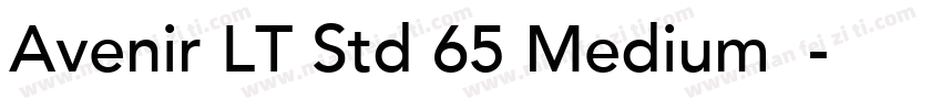 Avenir LT Std 65 Medium粗体字体转换